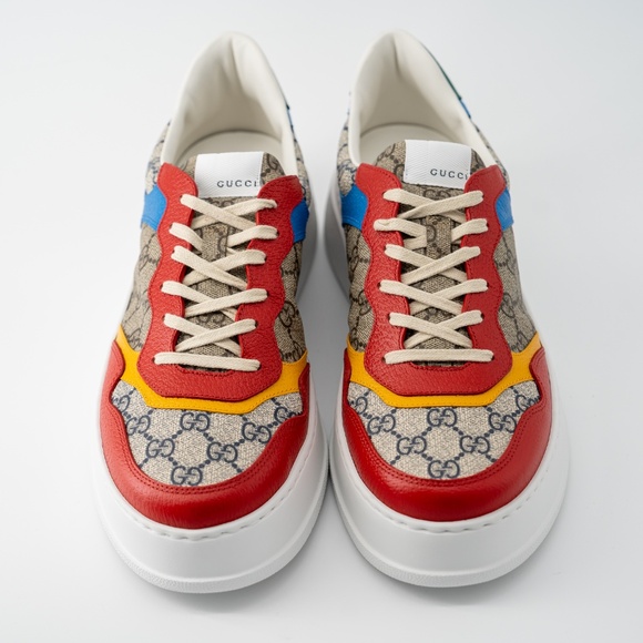size 12G - Gucci GG Supreme Low Top Sneakers Canvas Beige Red Blue Green main image 5